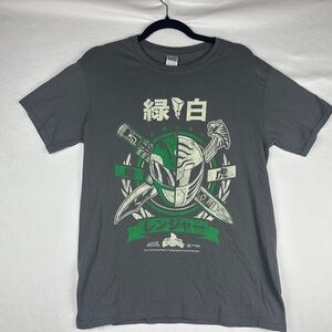 Loot Crate Exclusive Power Rangers Green/White Ranger Dark Gray Graphic Tee